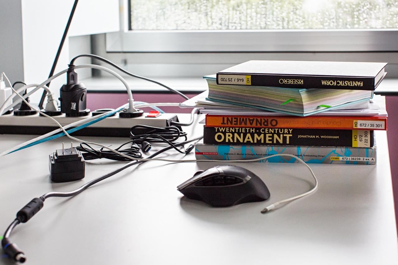 books on a desk